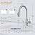 SOEBIZ Kitchen Faucets with Pull Down Sprayer, High Arc Single Handle Stainless Steel Commercial 1 or 3 Hole Kitchen Sink Faucet for Farmhouse Camper Laundry RV Bar, Brushed Nickel