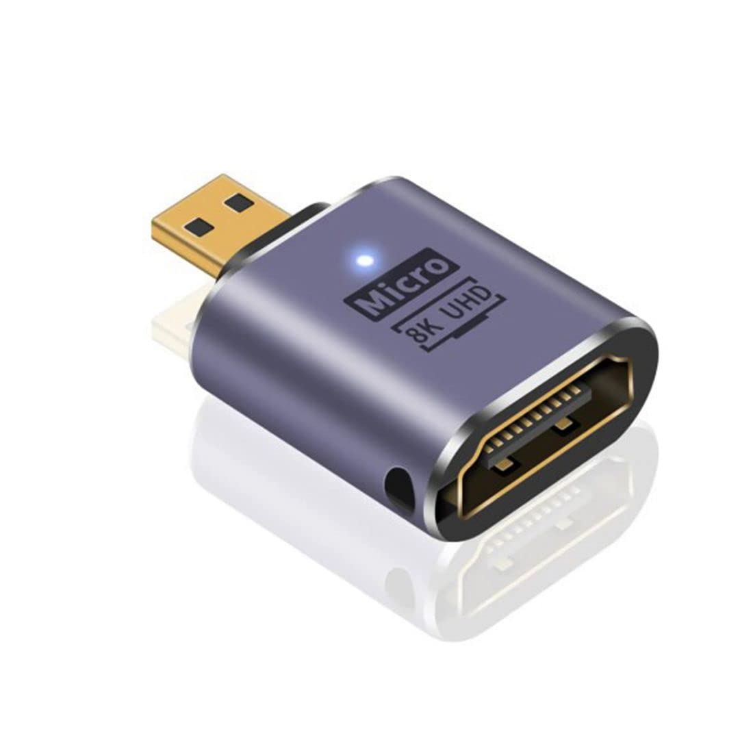 chenyang CY Micro HDMI 2.1 Converter Adapter,Micro HDMI Male to HDMI Female UHD Extension Converter Adapter Support 8K 60hz HDTV