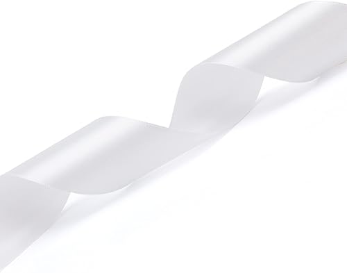 Miniatura 3 de Cinta de satén blanco sólido de 1-12 pulgadas, 25 yardas, tela 100% poliéster, suave y duradera para invitaciones de boda, ramos de novia, costura,