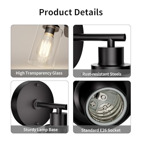 Buthy BT-1THSBD Black Wall Sconce Light: Modern Wall Sconces Indoor thumb #4