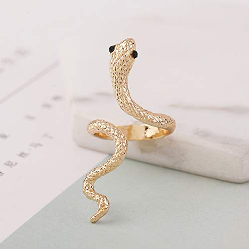 Caiyao Vivid 3D Snake Rings Simple Open Ring Adjustable Personality Animal Jewelry for Women Girls3