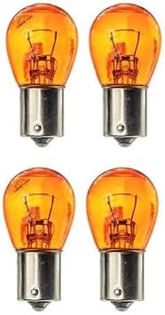 Netagon Automotive 4 x 581 PY21W Car Bulb   Indicator Bulbs 12V 21W BAU15S, Orange | PY21W Bulbs for Turn Signal Car Lights - 4 - Pack