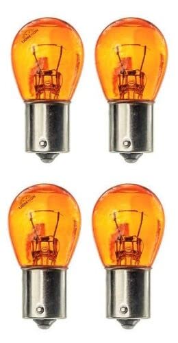 Netagon Automotive 4 x 581 PY21W Car Bulb – Indicator Bulbs 12V 21W BAU15S, Orange | PY21W Bulbs for Turn Signal Car Lights - 4 - Pack