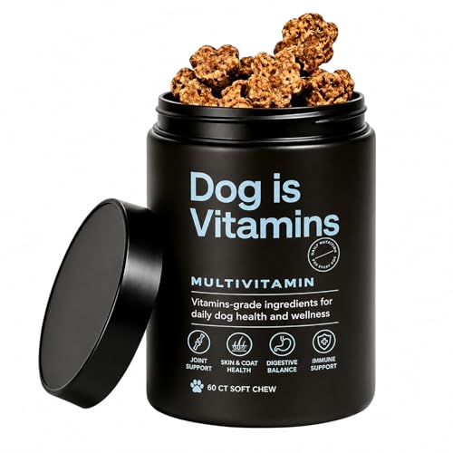Dog is Vitamins for Itch Relief Human Formula Multivitamin for Dogs with Folic Acid Salmon Oil & Chondroitin Supports Hip & Joint Skin & Coat Digestive & Immune Support (Chicken)