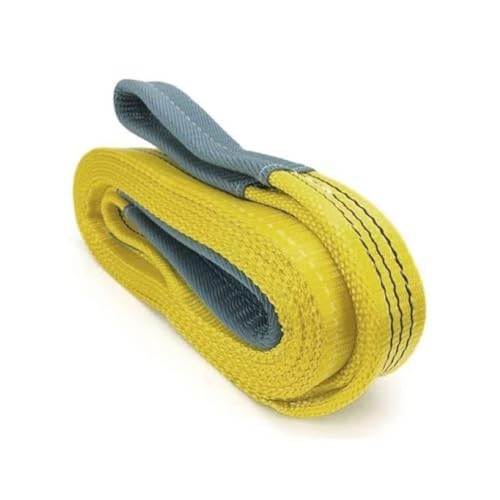 Image of Conclood India Polyester Webbing Sling | Lifting Belt | Yellow Colour | Use for Handling materials in warehouses & logistics | Lifts & secure heavy loads (3 Ton 2 Meter).