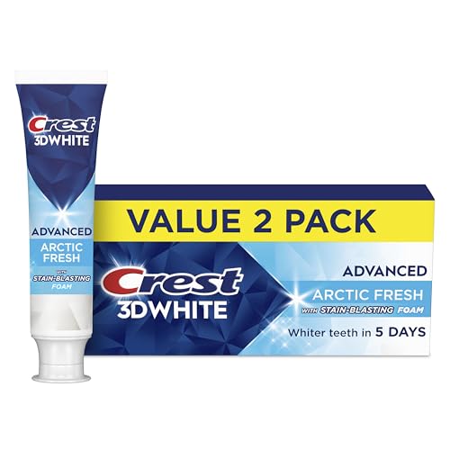 Crest Toothpaste 3DWhite Advanced Teeth Whitening Arctic Fresh 3.3 oz Pack of 2