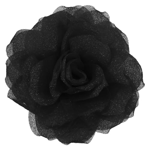 Pinces à fleurs et accessoire cheveux rose noire pour robe femme
