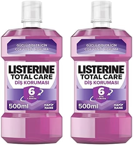 listerine total care diş korumasi ağız bakım suyu 500 ml 2li paket
