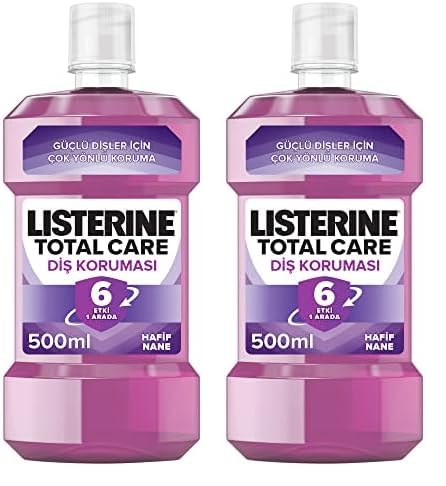 listerine total care diş korumasi ağız bakım suyu 500 ml 2li paket