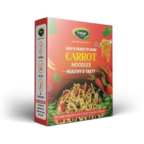 Image of Thanjai Natural Millet Noodles 180 Grams X 4 Varieties (720 Grams) of Homemade Natural Carrot | Red Rice | Horsegram and Multi Millets Noodles (No Preservatives, No Chemicals, No Artificial Extract)