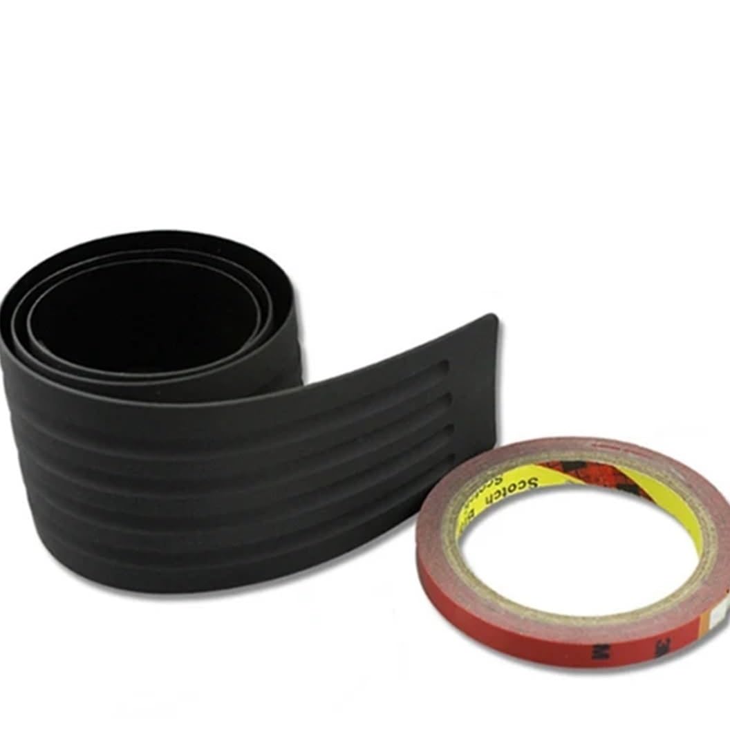 KUKEMI Car Rubber Rear Guard Bumper Protector Trim Cover, for Jaguar, XF XFL XE XJ XJL F-Pace F Pace Fpace X761 XJ6 XKR XK8 X320 X308 rear bumper protector strip(90cm)