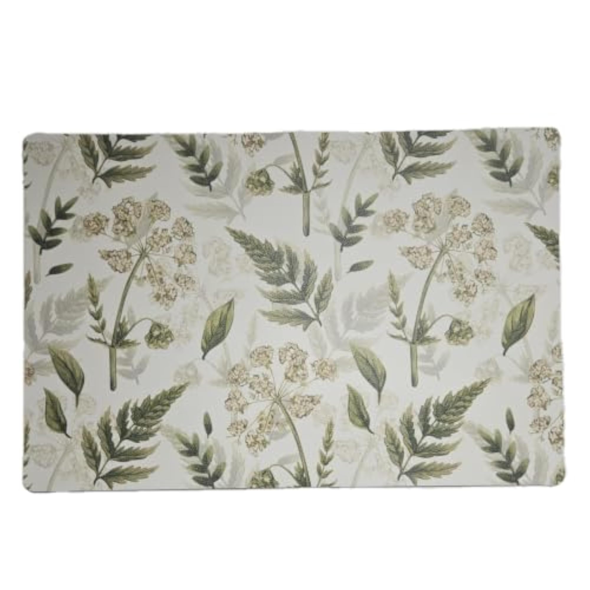 Floral Vegan Leather Dining Table Mats Set of 6