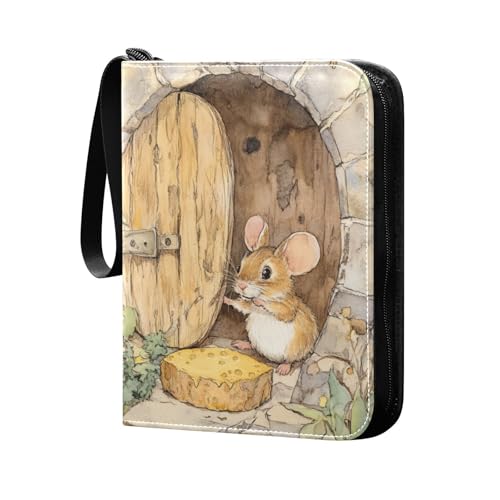Álbum de fotos de béisbol con 400 bolsillos y fundas extraíbles de doble cara para niños y niñas, juguetes de regalo, fábrica de queso de ratón