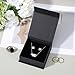 MAQUITA Jewelry Gift Boxes, 20 Pack Black Card Paper Storage Boxes with Lids, 9x9x3.2cm Square Fashionable Design