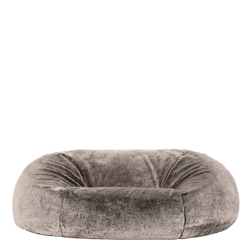 icon Cloud Bean Bag Sofa, Faux Fur Beanbag, Giant Bean Bag Chairs for Adults, Extra Large Bean Bags with Filling Included, Fluffy Bean Bags Adult (Arctic Wolf)