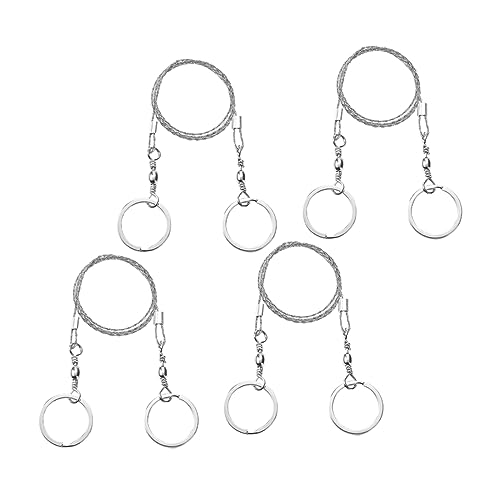 HONMEET Emergency Wire Saws 4 Pack Small Hand Chainsaw Survival Chain Portable Pocket Chainsaw Outdoor Rope Saw