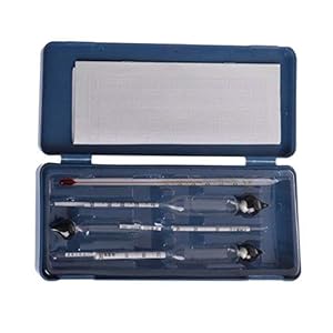 BAAQII 3 stuks 0-100% hydrometer alcoholmeter alcoholmeter meter meter + thermometer set