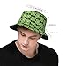St. Patrick's Day Fishing Hat Green Clover Bucket Hat Fashion Printed Wide Brim Sun Hat Black
