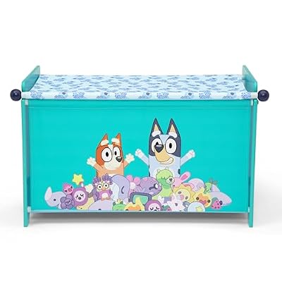Delta Children Bluey Toy Box with Retractable Fabric Top