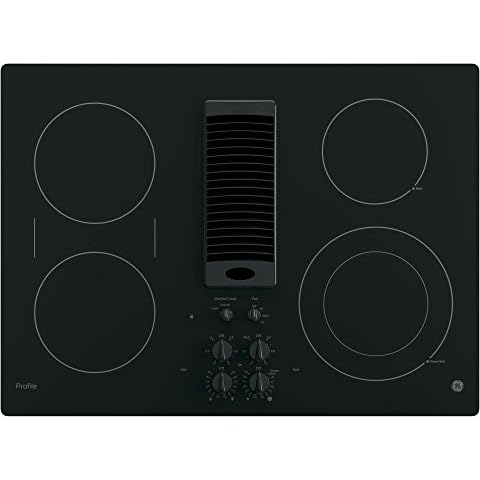GE Profile Series Electric Cooktop with 3-Speed Downdraft Exhaust System Cover