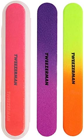 Tweezerman Neon Hot Nail Filemates Model No. 3466-R, 3 Count