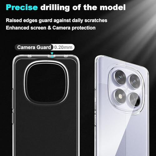 Image of REALCASE Silicone MI Redmi Note 14 Pro 5G Back Cover Case, Scratch Resistant Protective Crystal Clear Transparent Shock Proof Bumper Back Cover Case for MI Redmi Note 14 Pro /Poco X7 Pro 5G
