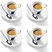 Produktbild Holland Plastics Original Brand 4 X Lavazza Espresso Tassen und Untertassen -Kapazität cc 75, Height mm 58