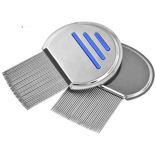 Buy 2 pcs Lice Combs, Stainless Steel Reusable Lice Removal Combs with Double Sided Teeth for