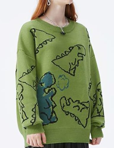 FCOOLYEET Y2K Sweater Men Oversized Graphic Sweater Pullover Aesthetic Crewneck Knitted Sweater Cool Sweaters4