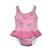 i play. Toddler Girls' Skirt Tanksuit With Built-In Absorbent Swim Diaper, Light Pink Watermelon, 3T
