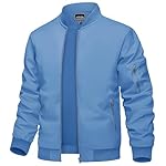 TACVASEN Men's Bomber Jacket Lightweight Casual Spring Fall Windbreaker Zip Up Coat with Pocket