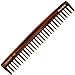 Giorgio G43 Large 7.25 Inch Hair Detangling Comb, Wide Teeth for Thick Curly Wavy Hair. Long Hair Detangler Comb For Wet and Dry. Handmade of Quality Cellulose, Saw-Cut, Hand Polished, Tortoise Shell