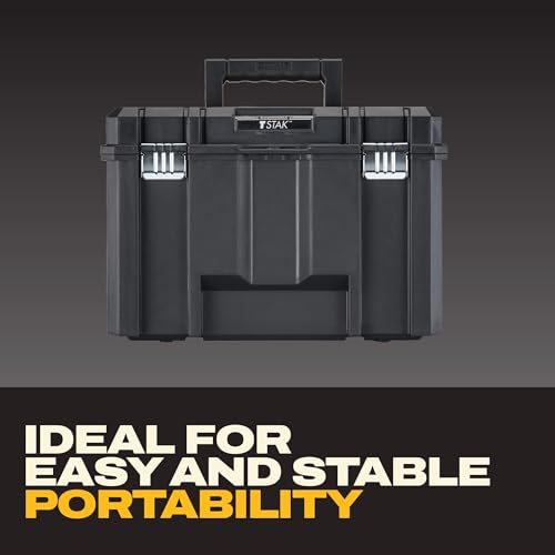 Image of DEWALT TSTAK Tool Box, Extra Large Design, Removable Tray for Easy Access to Tools, Water and Debris Resistant (DWST17806)