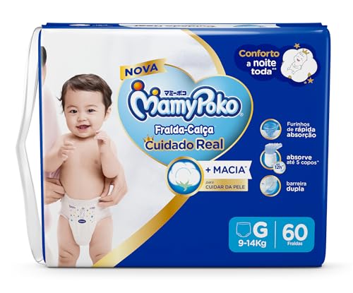MamyPoko Fralda-Calça Premium Seca G 60 Unidades