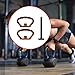Zxpjkyu Kettlebell Handle Weight Grip Non Slip Comfortable Kettlebell Grip Grip Handle for Indoor Gym Fitness Equipment Travel Home, Black 2 Handle 1 Rod