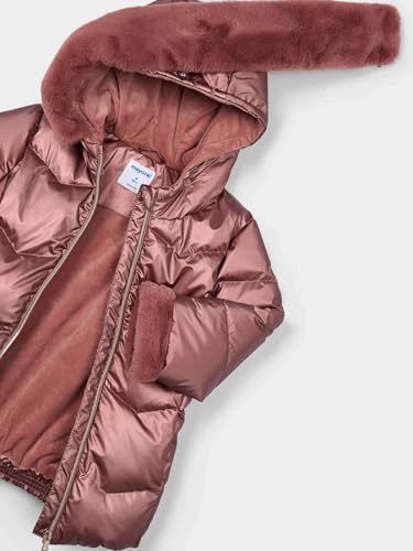 Mayoral Glossy coat for Girls Makeup3