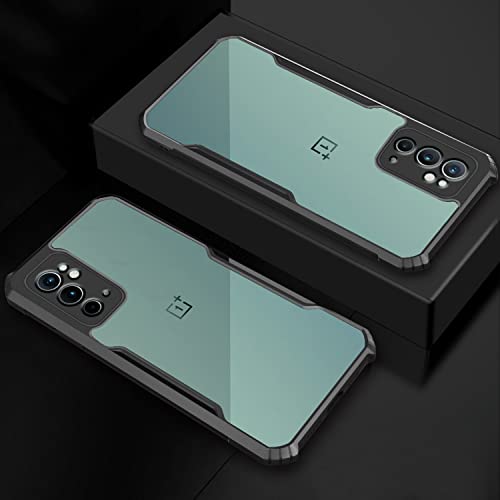 Image of Pikkme Oneplus 9RT 5G Back Cover | Crystal Clear Transparent Back | Ultra Hybrid | Full Camera Protection | Raised Edge | Bumper Back Case for Oneplus 9RT 5G (Black)