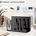 Nerjan 2PACK Metal Mail Holder Countertop Bill Organizer with Modern Cutout Lettering Design for Office Home Desk Envelopes Bills Documents Storage