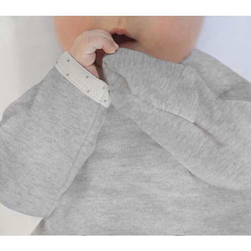 Image of SwaddleDesigns Baby Gift Set, Little Lambs Muslin Swaddle Blanket and Sterling Gray Newborn Hat and Pajama Gown with Mitten Cuffs, Softest Cotton