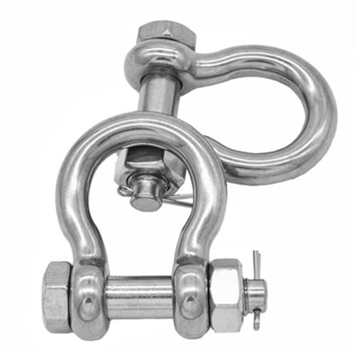 Yanyucb Bow Shackle, Heavy Duty D Ring Shackle, Marine Grade 316 Stainless Steel Boat Anchor Kit Screw Shackle With Cotter Pin thumb #2