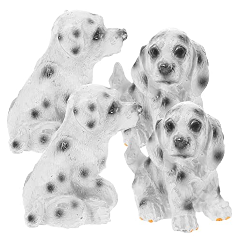 TOYANDONA 4stücke Pack Spielzeughund-minifiguren als Gastgeschenk Bezaubernde Miniatur-spielzeughundfiguren für Junge Mädchen Realistische Hundefiguren Langlebiges Miniaturspielzeug