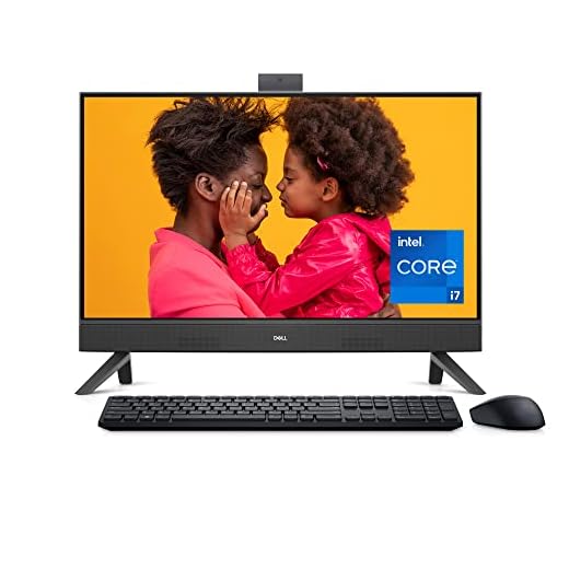 Dell Inspiron 7710 All in One - 27-inch FHD (1920 x 1080) Display, Intel Core i7-1255U, 12GB DDR4, 256GB SSD + 1TB HDD, Intel UHD Graphics, Intel Wi-Fi 6E, Win 11 Pro - Black