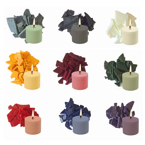 Weenwill Colorant pour Bougie,9 Couleurs 5g/Couleur,Colorant de Cire pour Bougies,Création Cire Bougies Artisanat,Pigment Bougie Teinture,Cires Fait Fondre...