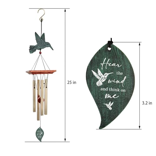 Image of ASTARIN Memorial Custom Wind Chimes for Loss of Loved One, Wind Chimes for Patio Yard Decor, 24'' (Condolences-4)
