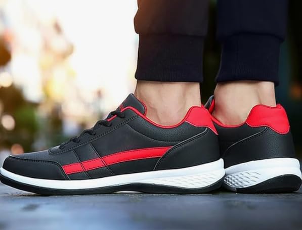 Men Orthopedic Shoes Lace-Up Sneakers,Extended Width Foot and Heel Comfortable Breathable Anti-Slip Low Top Walking Shoes3