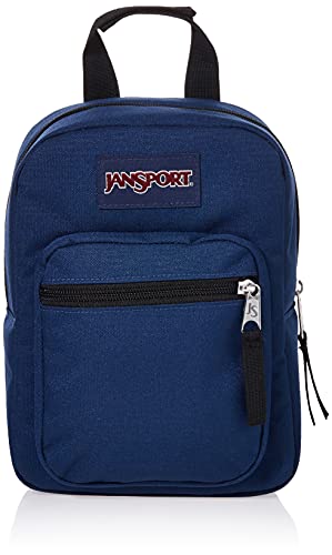 Image of JanSport Big Break Insulated Lunch Bag - Travel Cooler, Navy | Small Compact Soft-Sided Travel Cooler for Day Trips