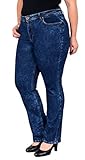 Dank des Elasthan Anteils verfügt Die Damen Jeans über eine hohe Flexibilität und maximalen Tragekomfort. Der Push-Up Effekt, der elastische Bund und der angenehme Stoff sorgen für die figurbetonte Passform. Die Straight Jeans ist vielseitig kombinierbar und zu jedem Anlass mit verschiedenen Kleidungsstücken kombinierbar. Dank der hohen Bundhöhe werden die unvorteilhaften Pfunde gekonnt versteckt und zaubert Ihnen eine schlanke Silhouette und einen knackigen Po.