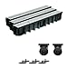 Produktbild 3m Entwässerungsrinne Terrassenrinne Stahlrost verzinkt komplett SET, System A15 148mm, inkl. Zubehör