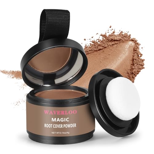 Waverloo Magic Root Cover Up - Instantly Conceals High Forehead Hair Loss & Seals with Sweat & Waterproof Root Touch Up for Women & Men (Light Brown 4g)