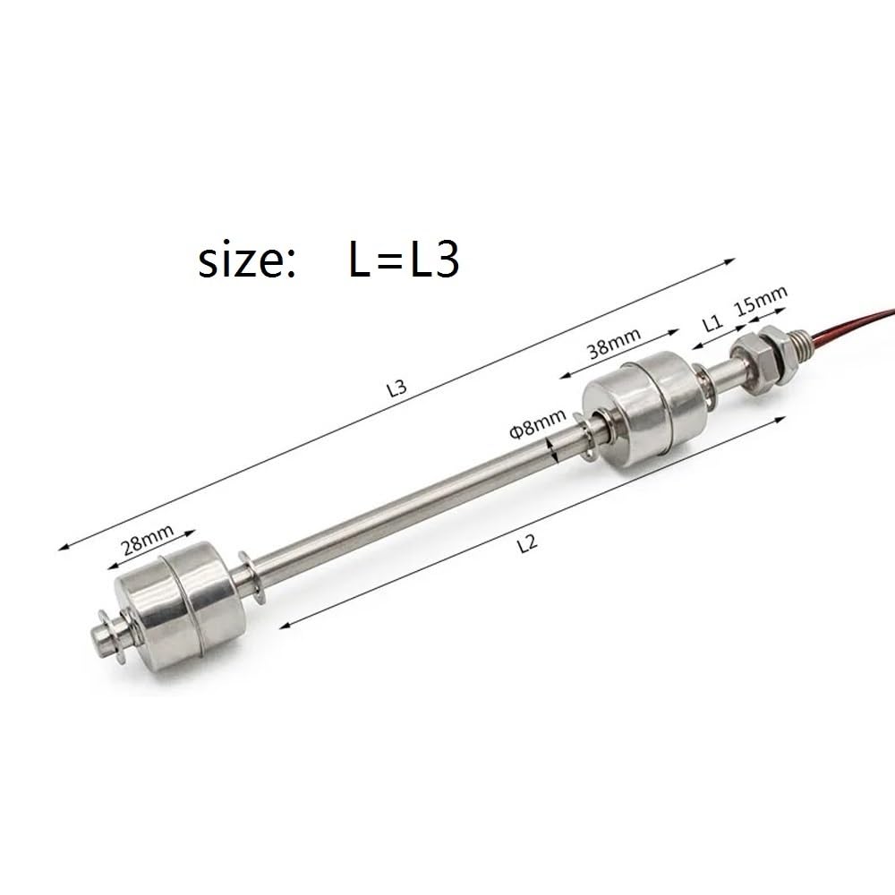 Sensore di livello del liquido in acciaio inossidabile a doppia sfera for piscina con serbatoio d'acqua 1 pezzo(250mm)